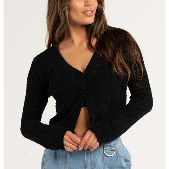 RSQ Womens Long Sleeve 2 Button Cardigan - Picture 1 of 3